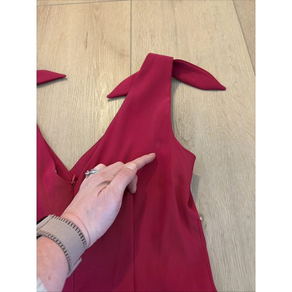 Vtg 90s Y2K Rampage Mini Dress Women S‎ JR Size 5 Pink Bow Stretch Formal Pink - Picture 8 of 8